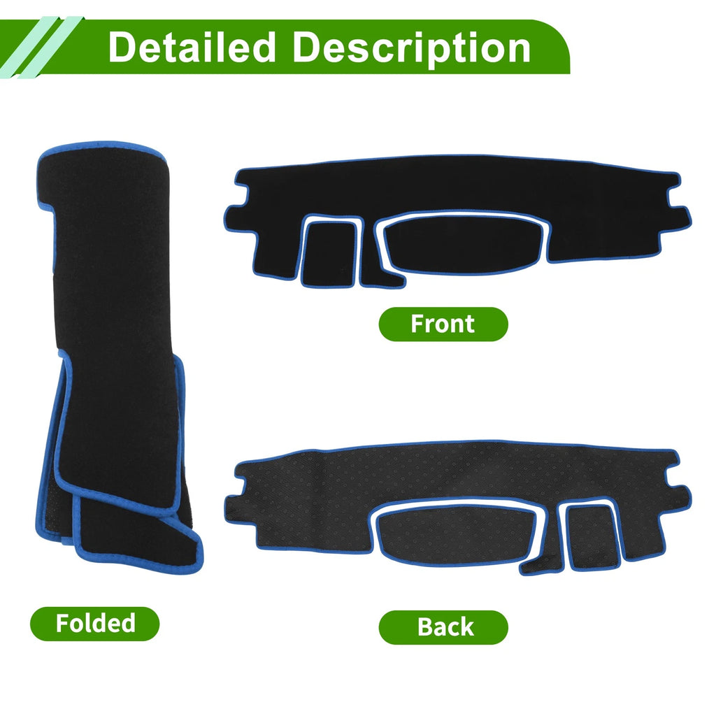 Dashboard Cover for Toyota Roomy Tank (2016–2020) Black Blue Anti-Slip