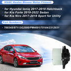 HVAC Heater Blower Motor Fan for Kia Niro, Hyundai Ioniq (2017–2019) 700345