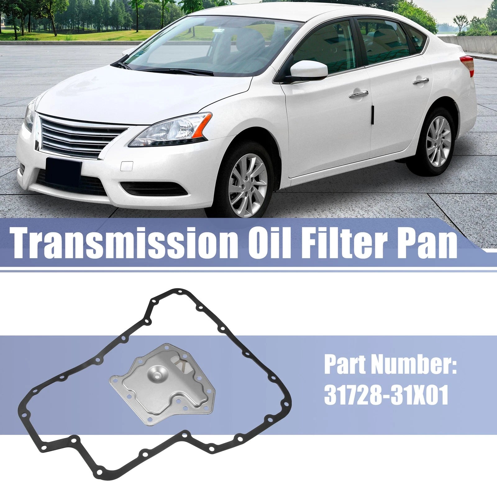 Set of 1 Transmission Filter Oil Pan Gasket Kit for Nissan Sentra (2013–2019)
