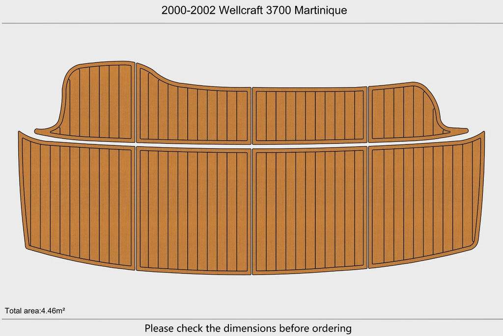 EVA Foam Teak Deck Floor for Wellcraft 3700 Martinique (2000–2002)