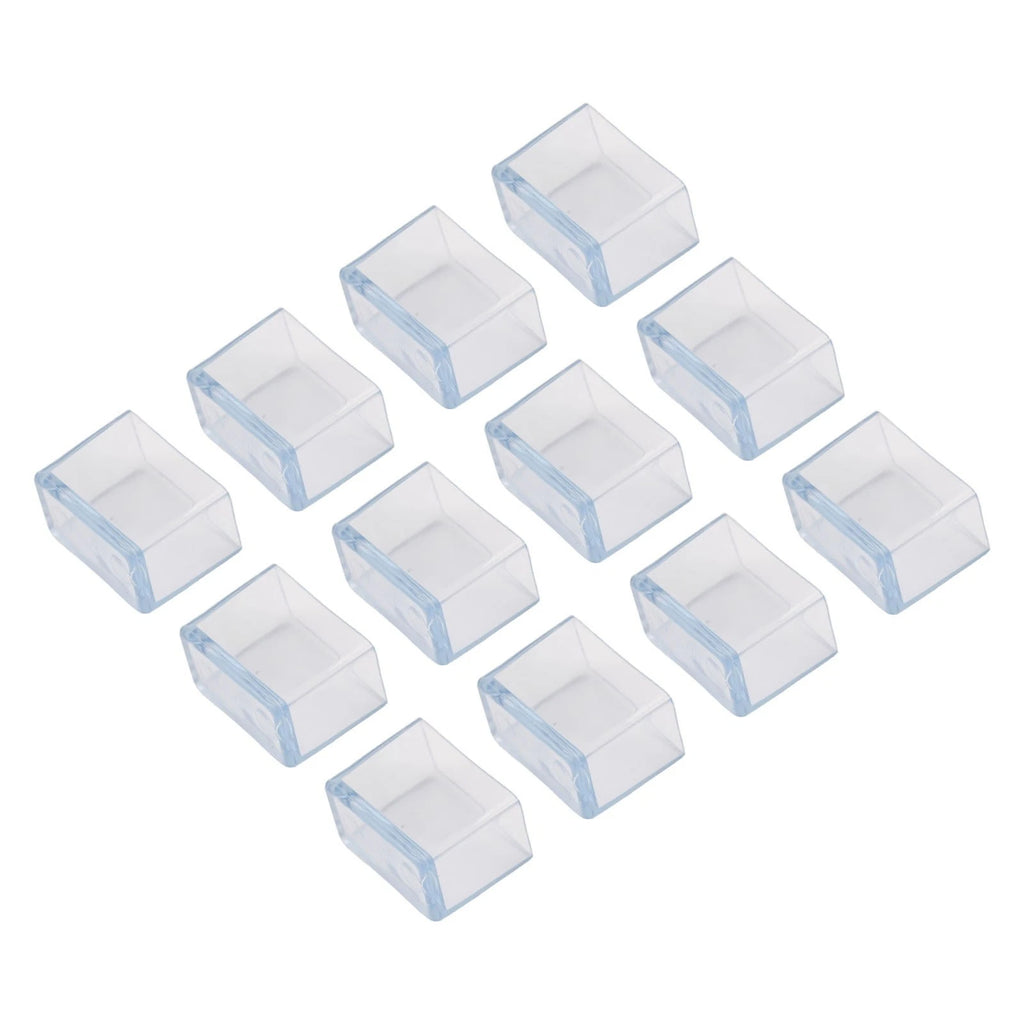 Set of 12 Silicone Chair Leg Cap Feet Cover Pads for Floor Protection