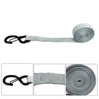 Set of 4 Ratchet Tie Down Straps for Truck (15ft, 2200lb Break Strength)