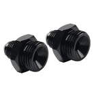 Black Aluminum AN6 Flare to 6AN ORB Male Fitting Adapter w/ O-Rings