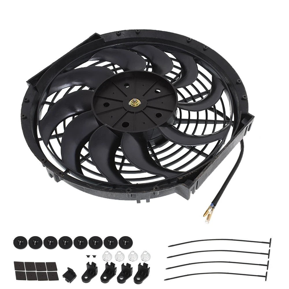 2X 12" Electric Radiator Cooling Fans Universal Mount Kit