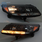Halogen Headlights for Chevy Malibu (2013–2015) W/O Bulb, Black
