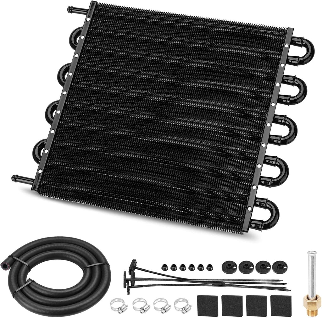 10 Row Transmission Oil Cooler Kit for Auto-Manual Radiator (Universal)