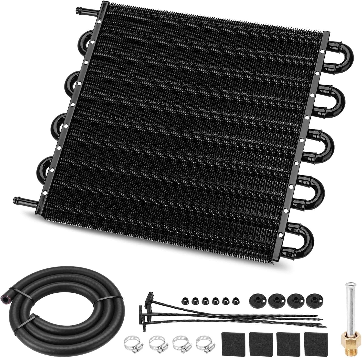 10 Row Transmission Oil Cooler Kit for Auto-Manual Radiator (Universal)