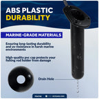 Fishing Rod Holder for Boat – Oval Flange & PVC Cap (Universal Fit)