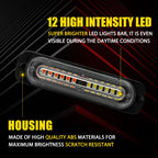 Set of 4 LED White Amber Strobe Lights for SUV Pickup