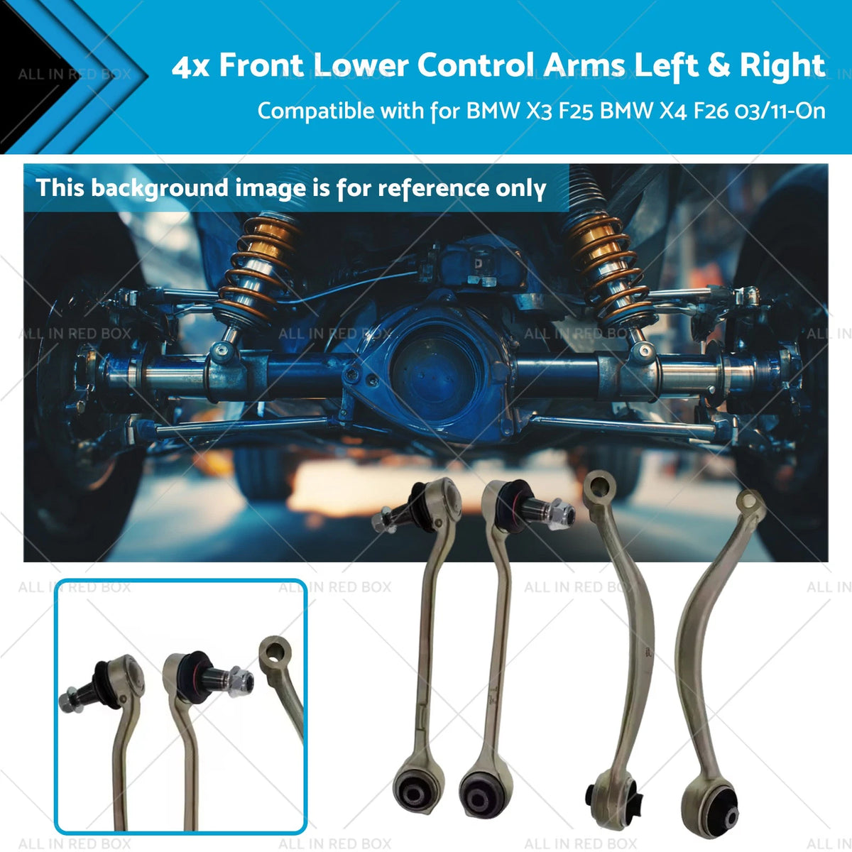 4X Front Lower Control Arms for BMW X3 F25, X4 F26 (2011-On)