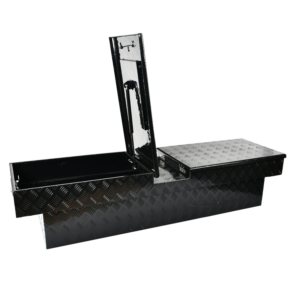 69" Aluminum Double Lid Gull Wing Tool Box for Truck Pickup