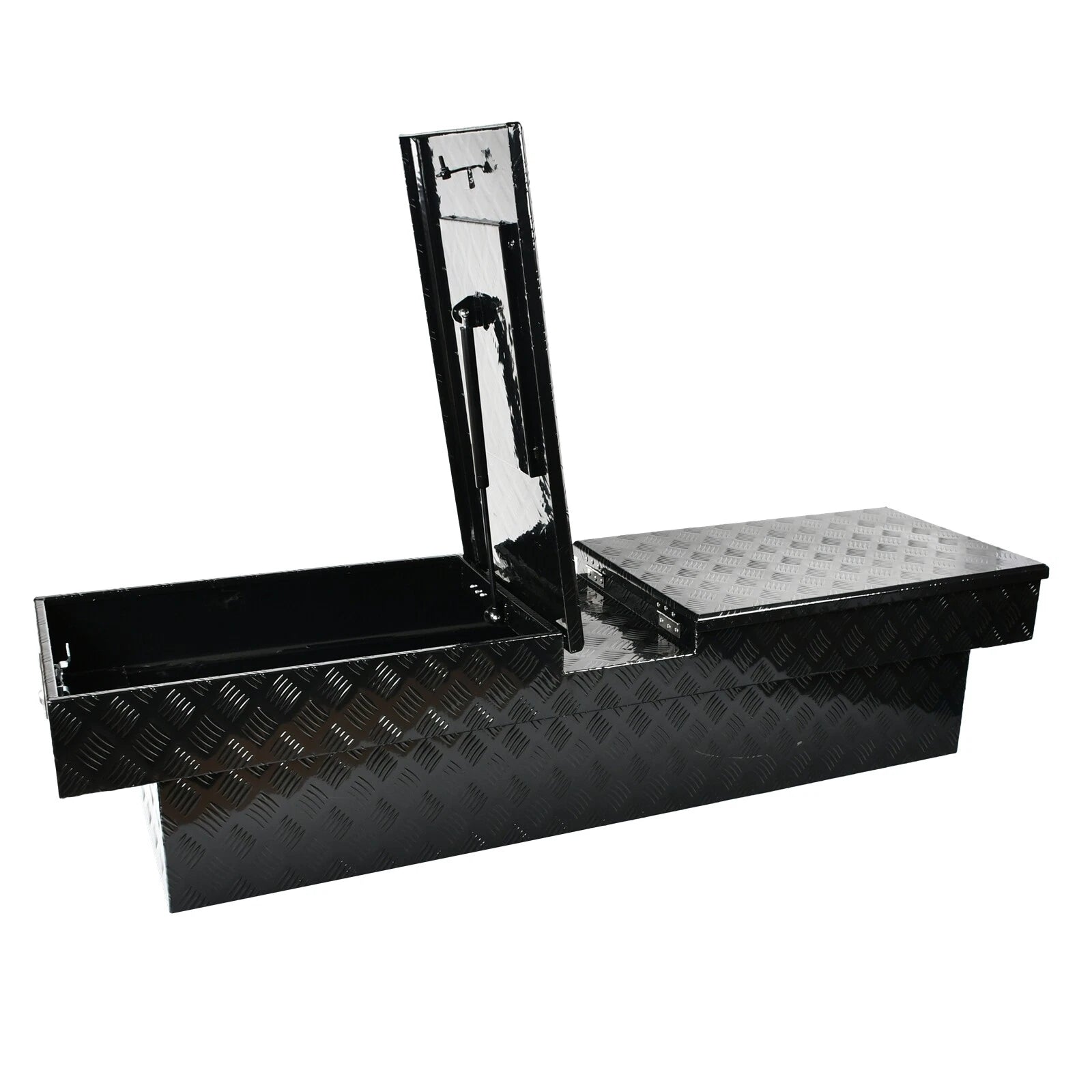69" Aluminum Double Lid Gull Wing Tool Box for Truck Pickup