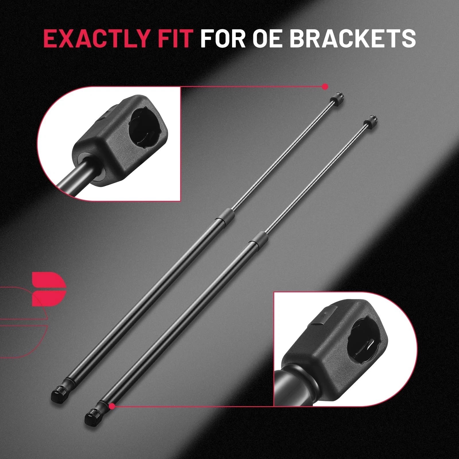 Universal 35.43 in 40 lb Shock Struts for Truck Topper Canopy (2016–2024)