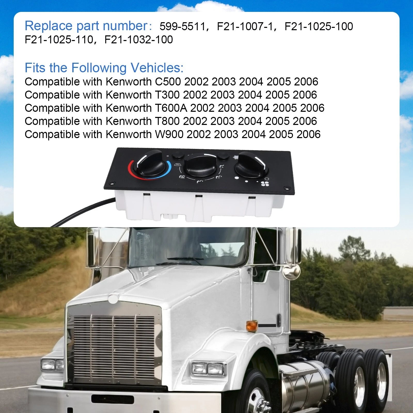 Climate Control Module for Kenworth W900 T600A T800 (2002-2006)