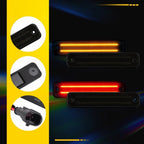 4X Smoked LED Front Rear Side Marker Lights Amber Red for Hummer H2 (2003–2009)