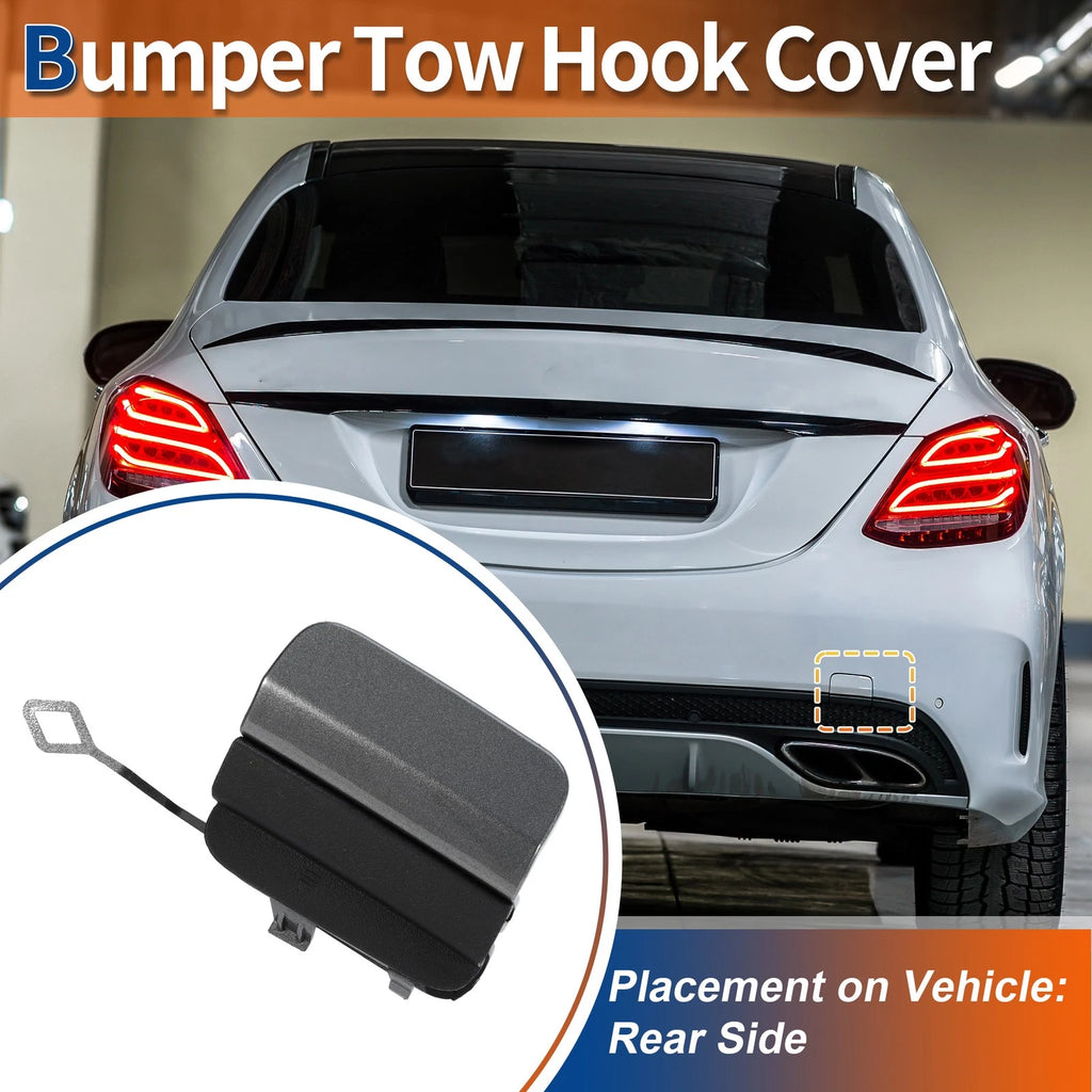 Rear Car Bumper Tow Hook Cover for Mercedes-Benz C-Class (2015–2021) No.A2058853303 Grey