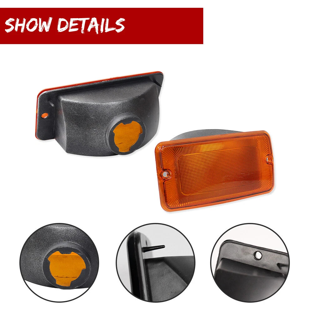 Set of 4 Front Bumper Signal & Fender Side Marker Lights for Jeep Wrangler (1997–2006)