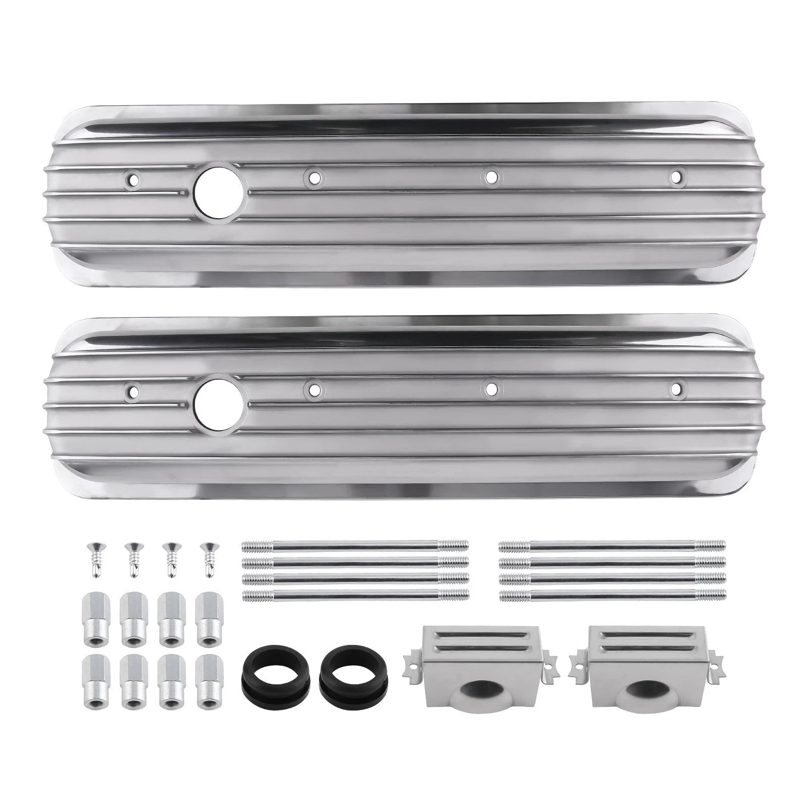 Aluminum Valve Covers for Small Block Chevy SBC 283 327 (1960–1986)