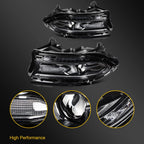 Pair Headlight Assembly for Dodge Charger (2015–2023) Black Housing Projector