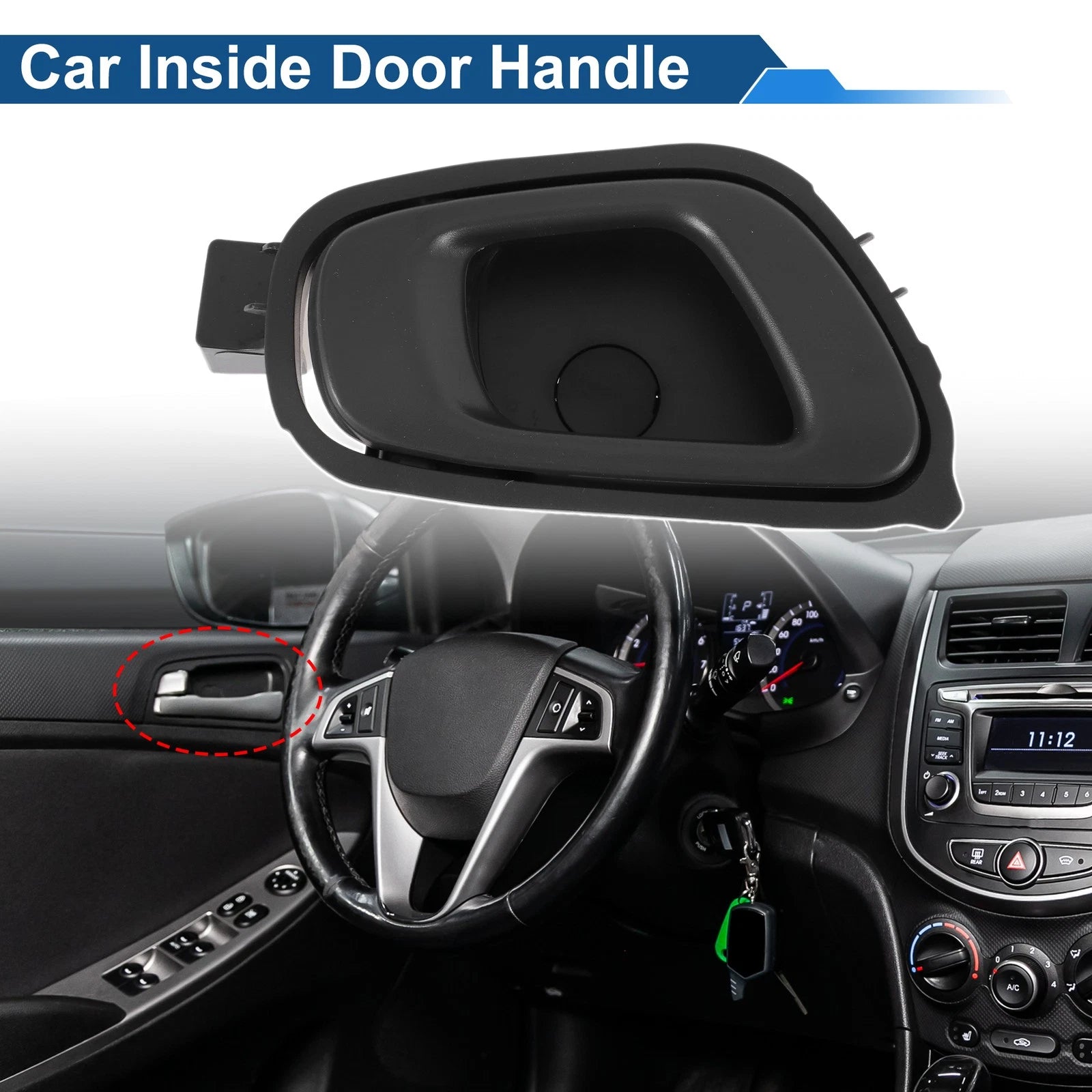 Rear Right Passenger Side Interior Door Handle for Chevrolet Spark (2013–2019) No. 95233444