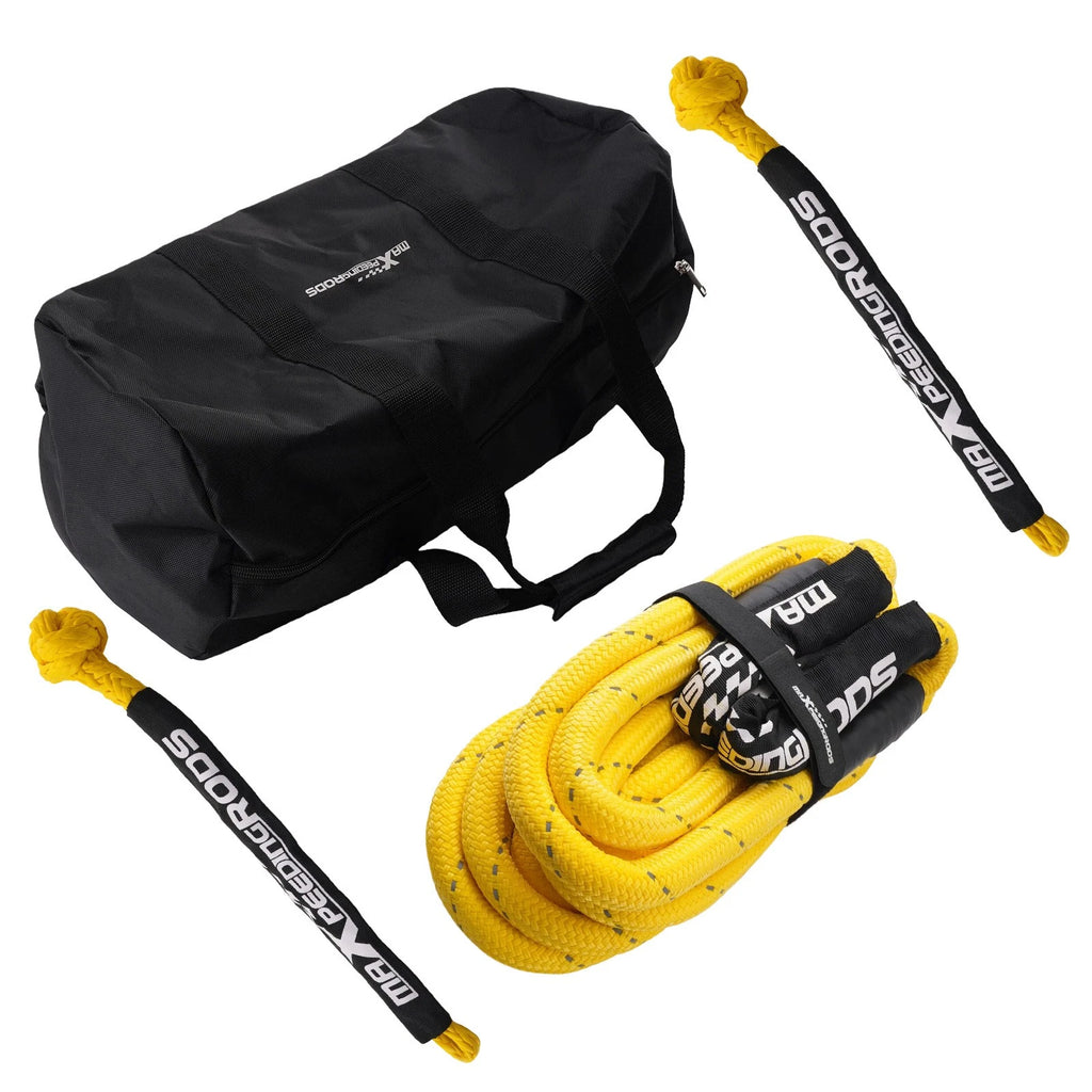 30ft Off-Road Tow Rope with Shackles Kit for SUV Truck 4WD (30864lbs)