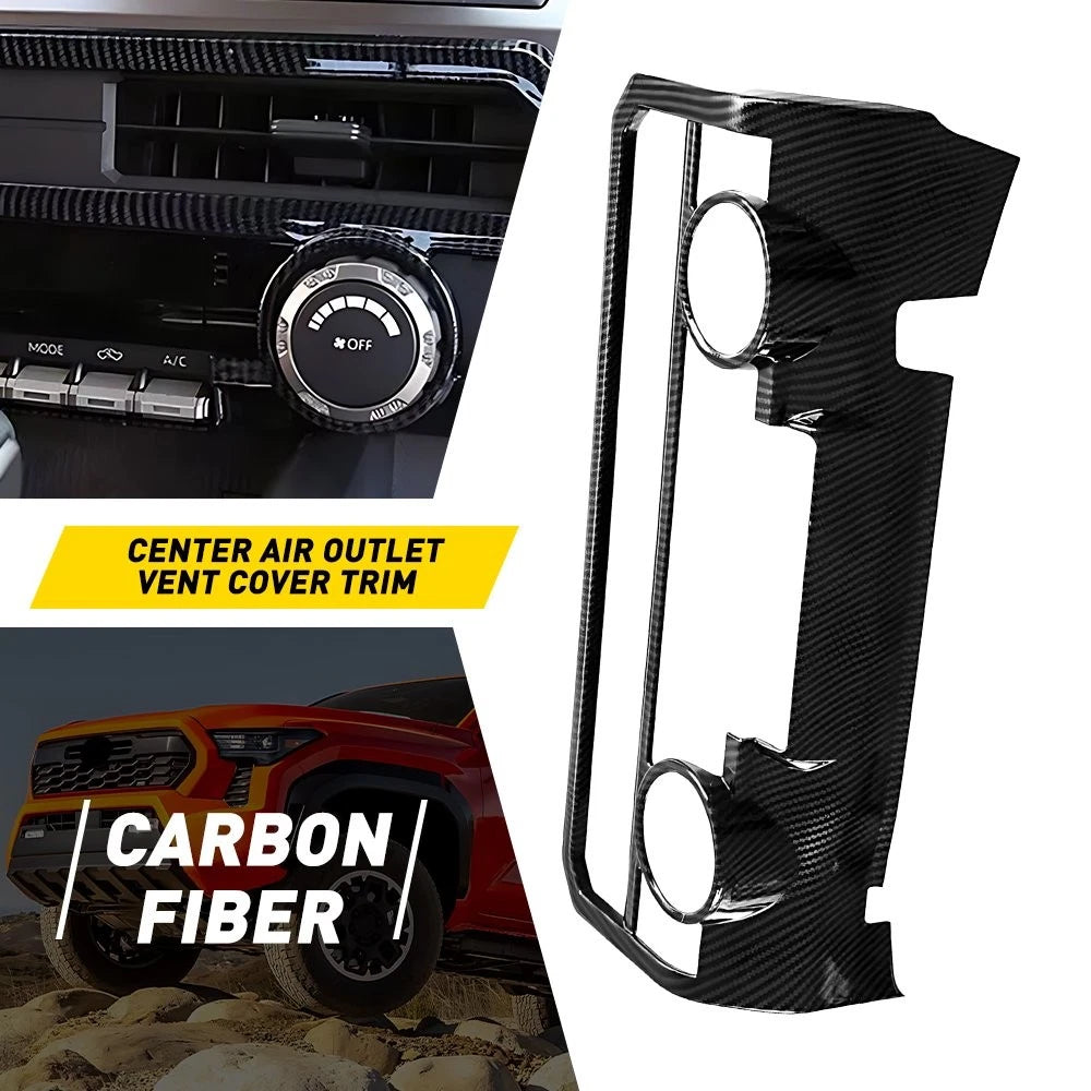 Inner Carbon Fiber Air Vent Outlet Cover Trim for Toyota Tacoma (2024–2026)