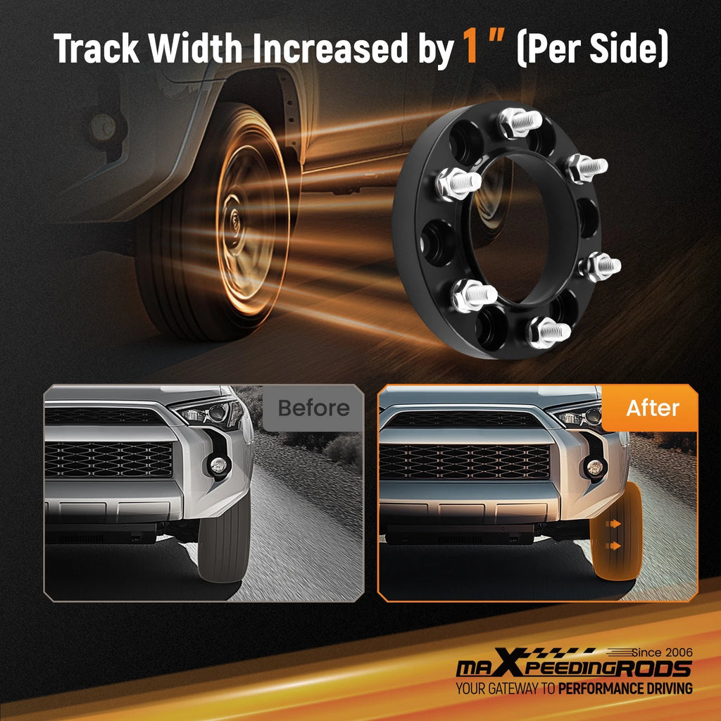 1" 1.5" 2" Wheel Spacers for Lexus GX460, Toyota Tacoma, 4Runner