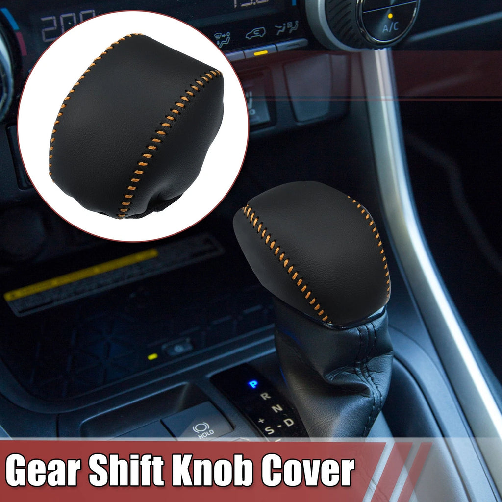 Gear Shift Knob Cover Protector for Toyota RAV4 (2019–2023) Black/Orange