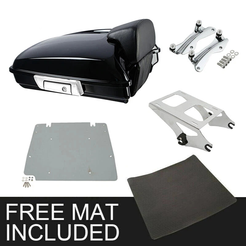 Trunk Backrest Mount Rack Docking Plate for Harley Street Glide (2014–2026)