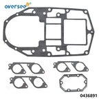 Set of 2 Power Head Gasket for Evinrude Johnson OMC V6 185HP-225HP (1978–1995) 0436891, 0777469