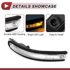 Mirror Turn Signal Light for KIA Rio Pride (2012–2016) No. 876141W000 Left Black Clear