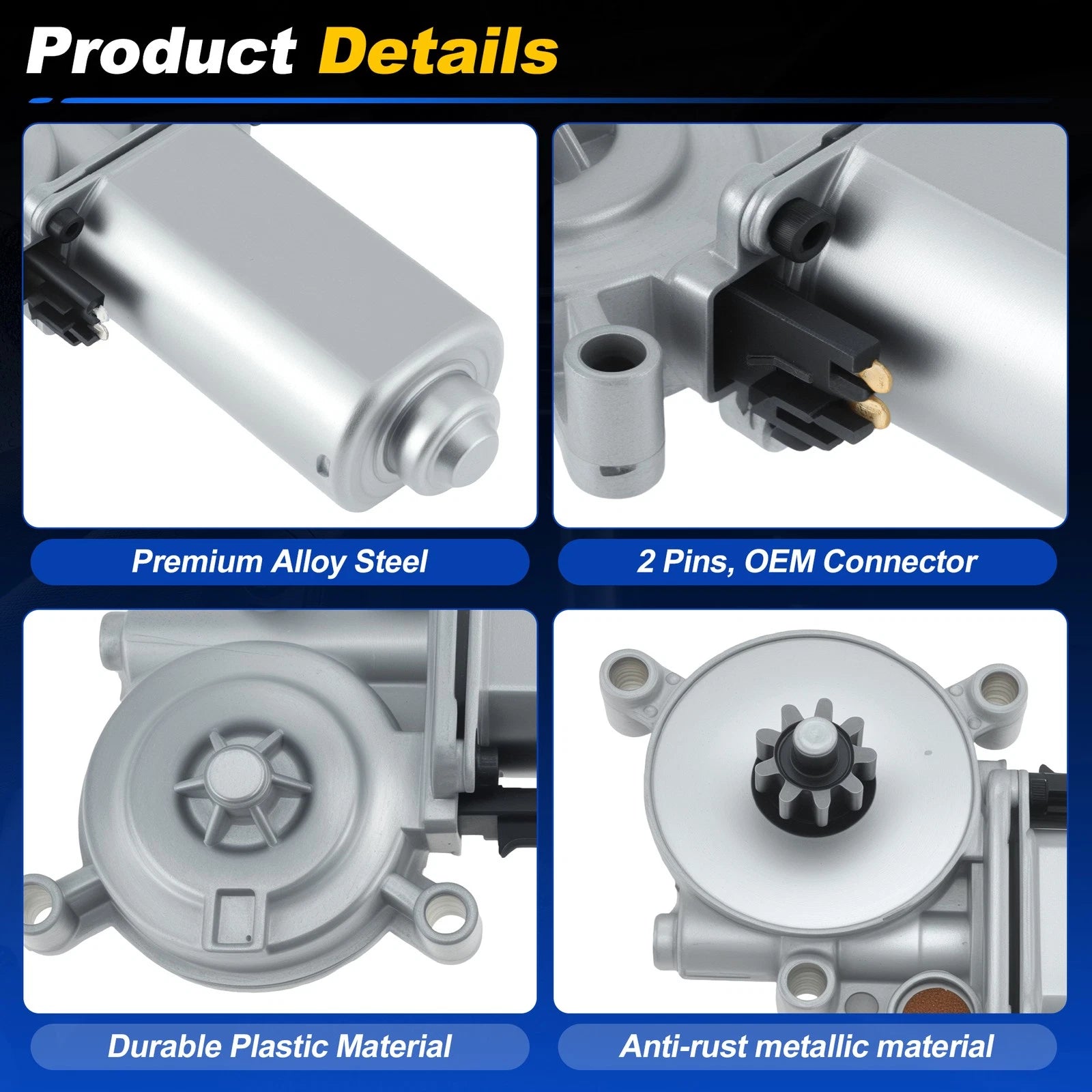 Power Window Lift Motor 16628208 for Chevrolet GMC C1500 C2500 K1500 K2500 (1990–1999)
