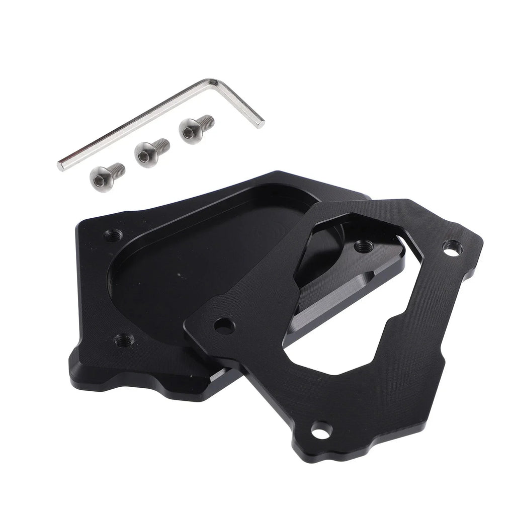 Aluminum Alloy Kickstand Plate Pad for BMW R1250GS 2018-2019 (Black)