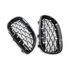 Chrome Black Diamond Front Kidney Grill for BMW E60 E61 (2003-2010)