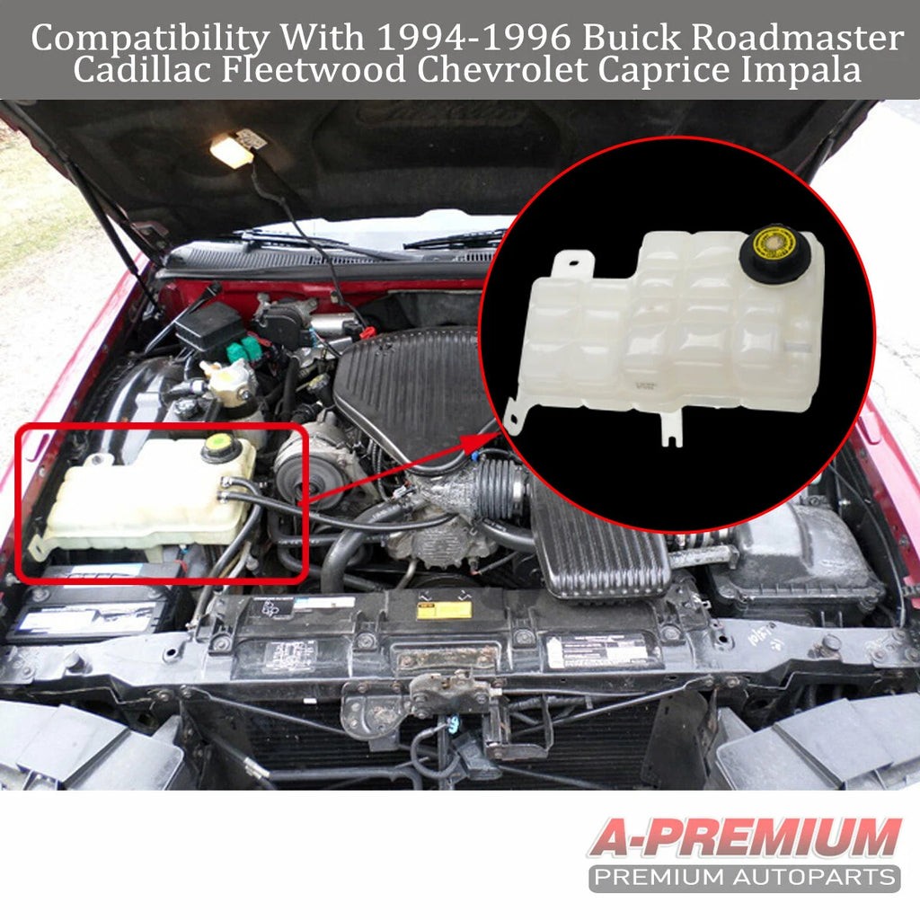 Engine Coolant Reservoir Tank with Sensor for Chevy Impala (1994-1996)