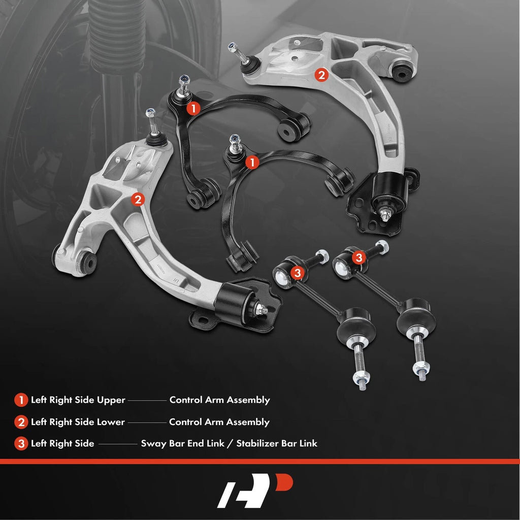 6X Front Control Arm with Ball Joint Sway Bar for Ford Crown Victoria (1992–2011)