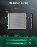 Aluminum Radiator for Jeep Grand Cherokee 1999–2004 4.0L L6 (Part # 2262)