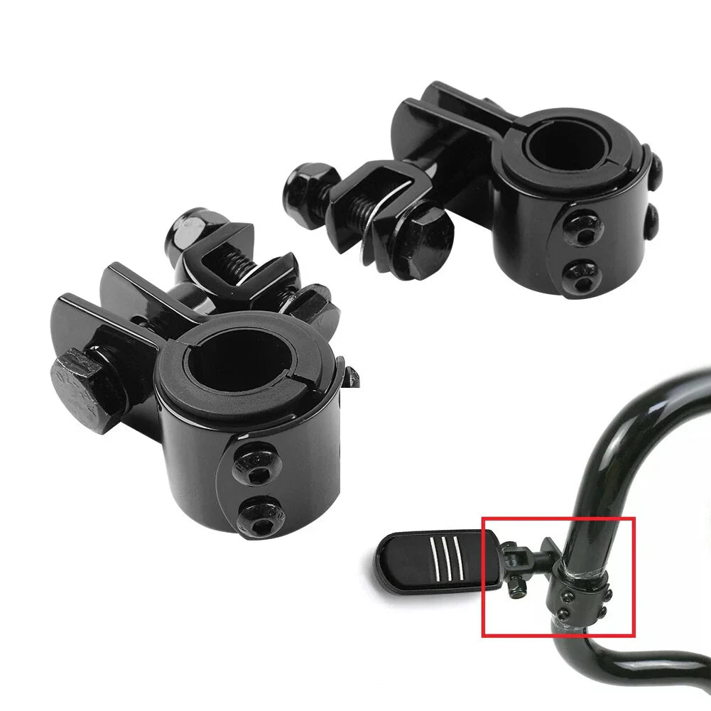 1" 1.25" Highway Bar Foot Pegs Mount Clamps for Harley Motorcycle