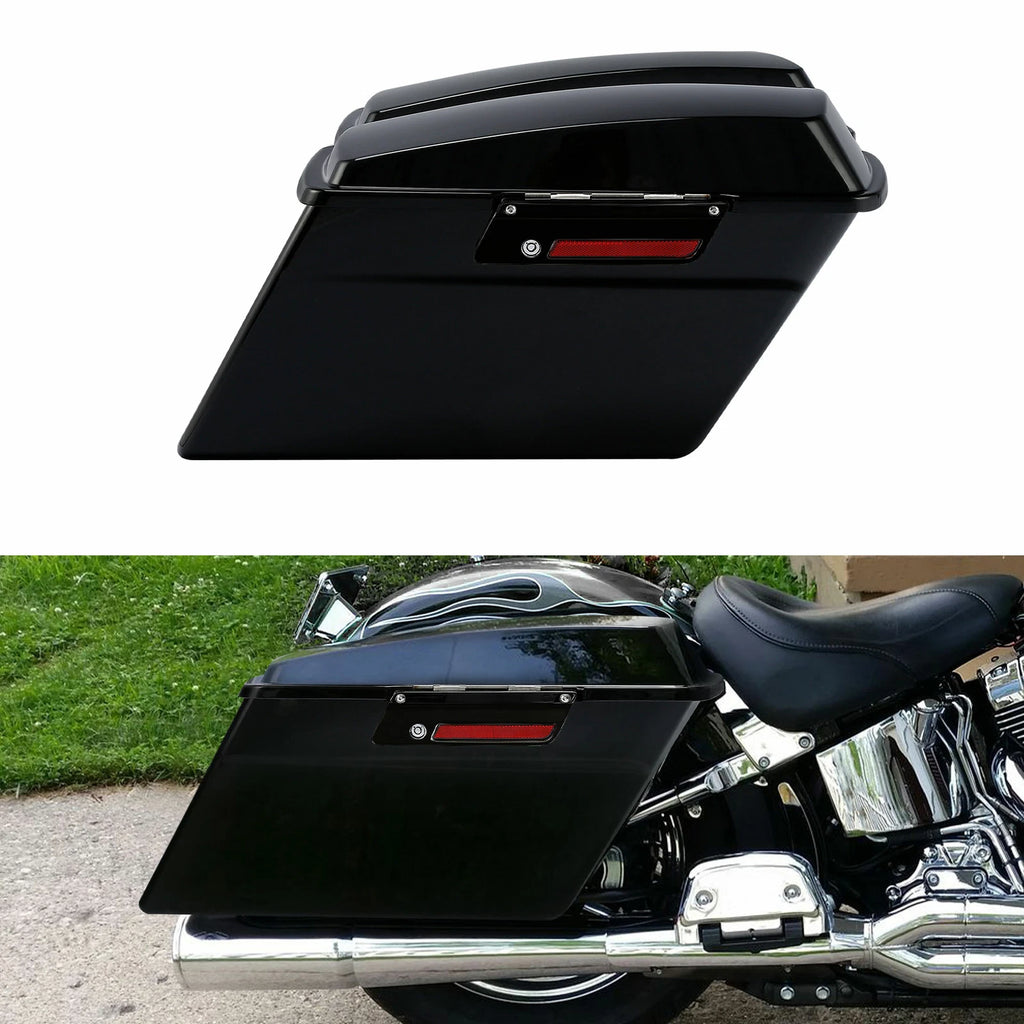 Hard Saddlebags for Harley Touring Road Glide King (1994–2013) 12 Black Latch