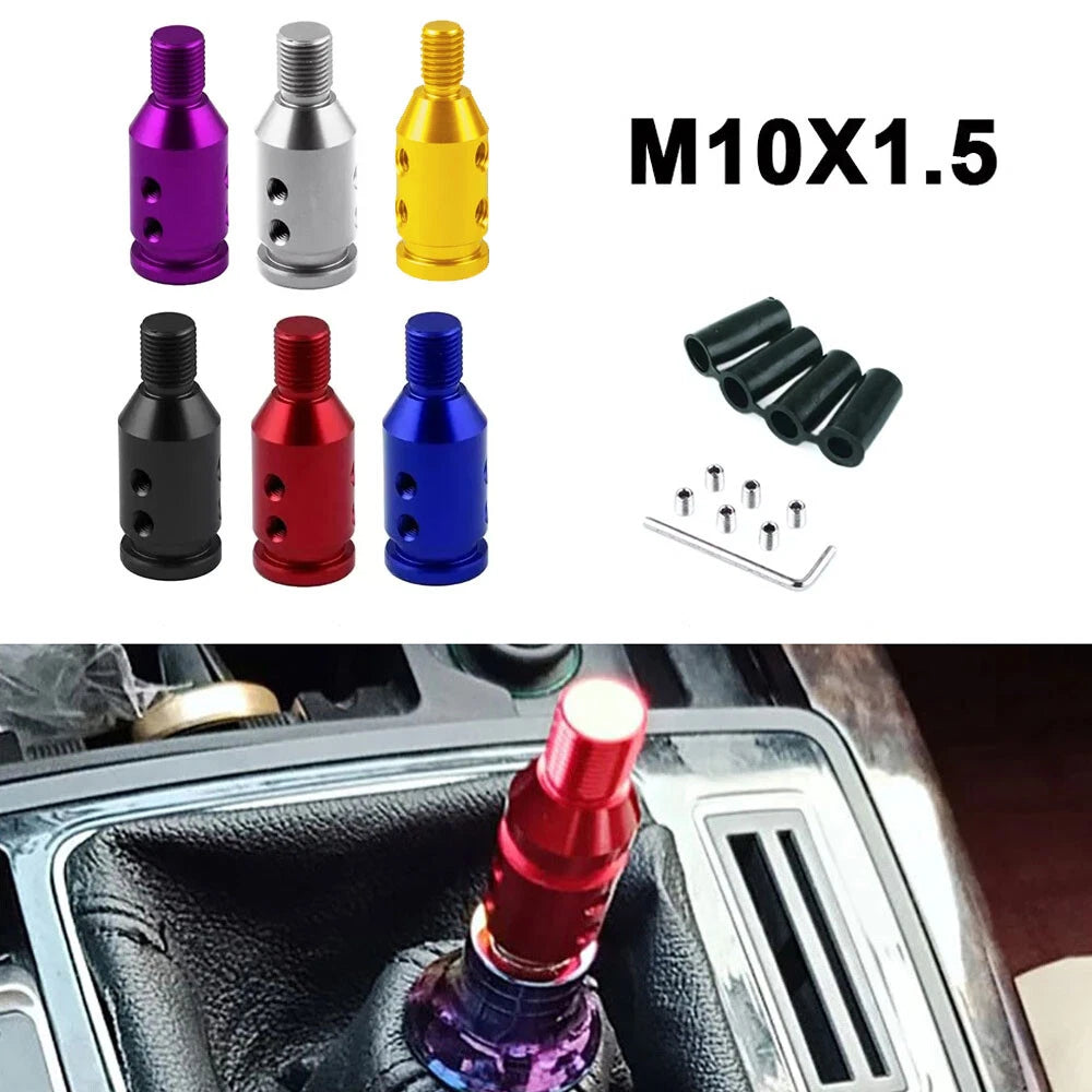 M10x1.5 Aluminum Shift Knob Adapter for Universal Non-Threaded Shifters