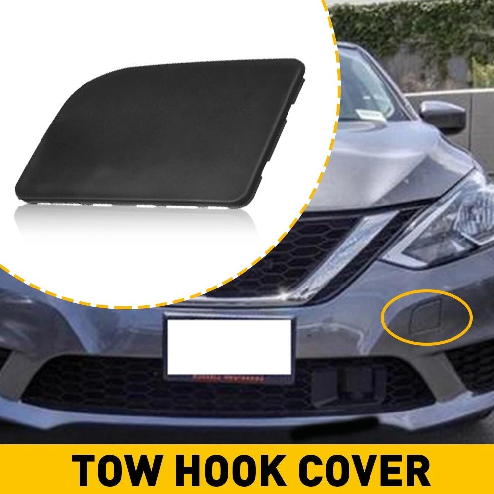 Front Tow Bumper Eye Hook Bracket Cover Cap for Nissan Sentra (2016–2019) 622A03YU0H