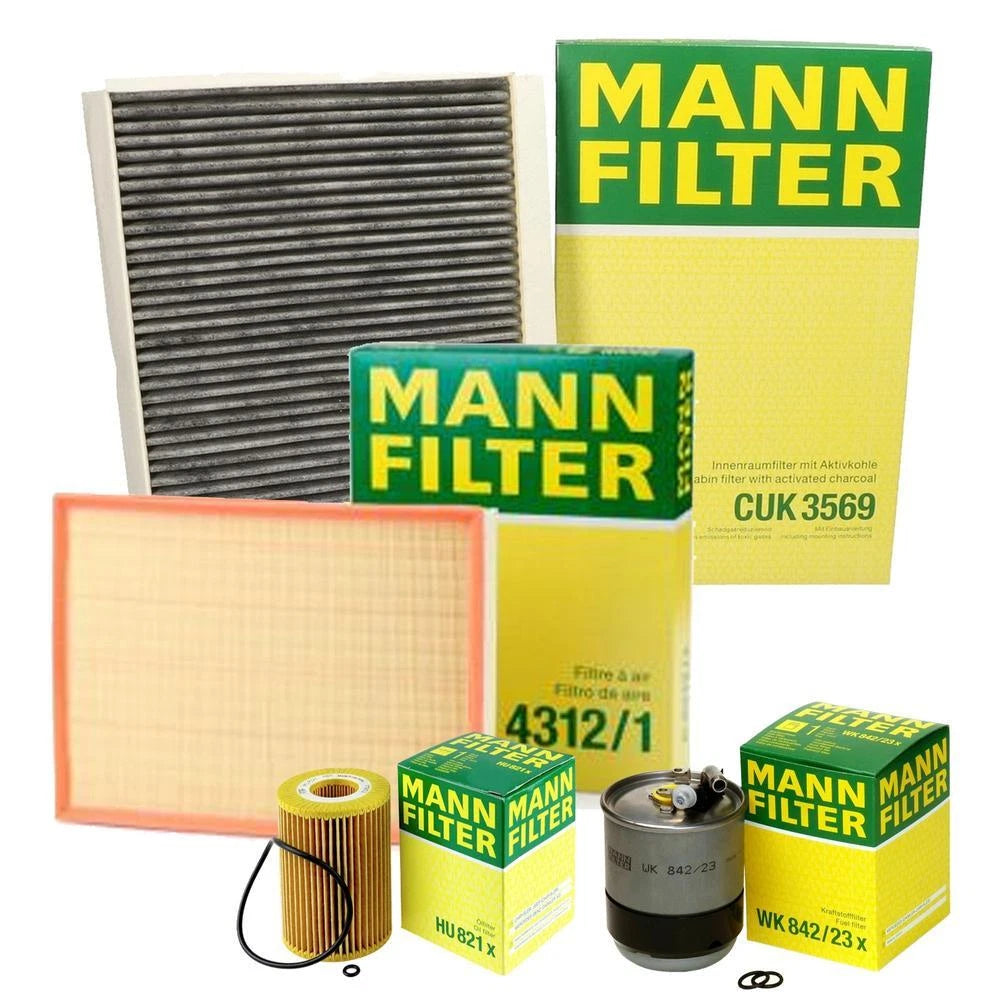 Mann Oil Air Carbon Cabin Fuel Filter Service Kit for Sprinter 2500 3500 (2007–2018)