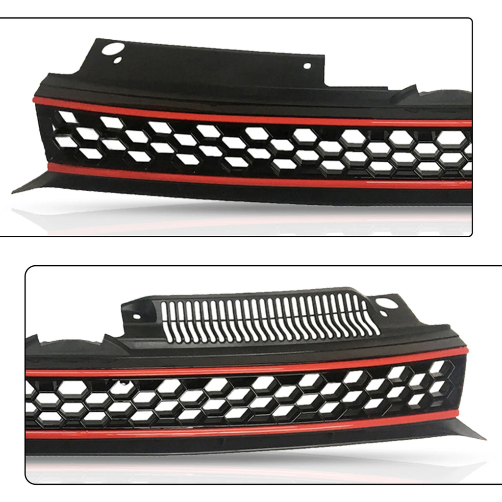 Badgeless Hex Mesh Grille for VW Mk6 Golf GTI Jetta (2010–2014)
