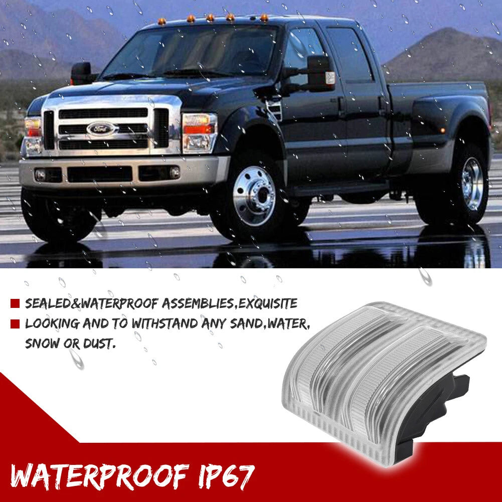 Clear Lens Side Mirror Marker Lights for Ford F250/F350/F450/F550 (2008–2016)
