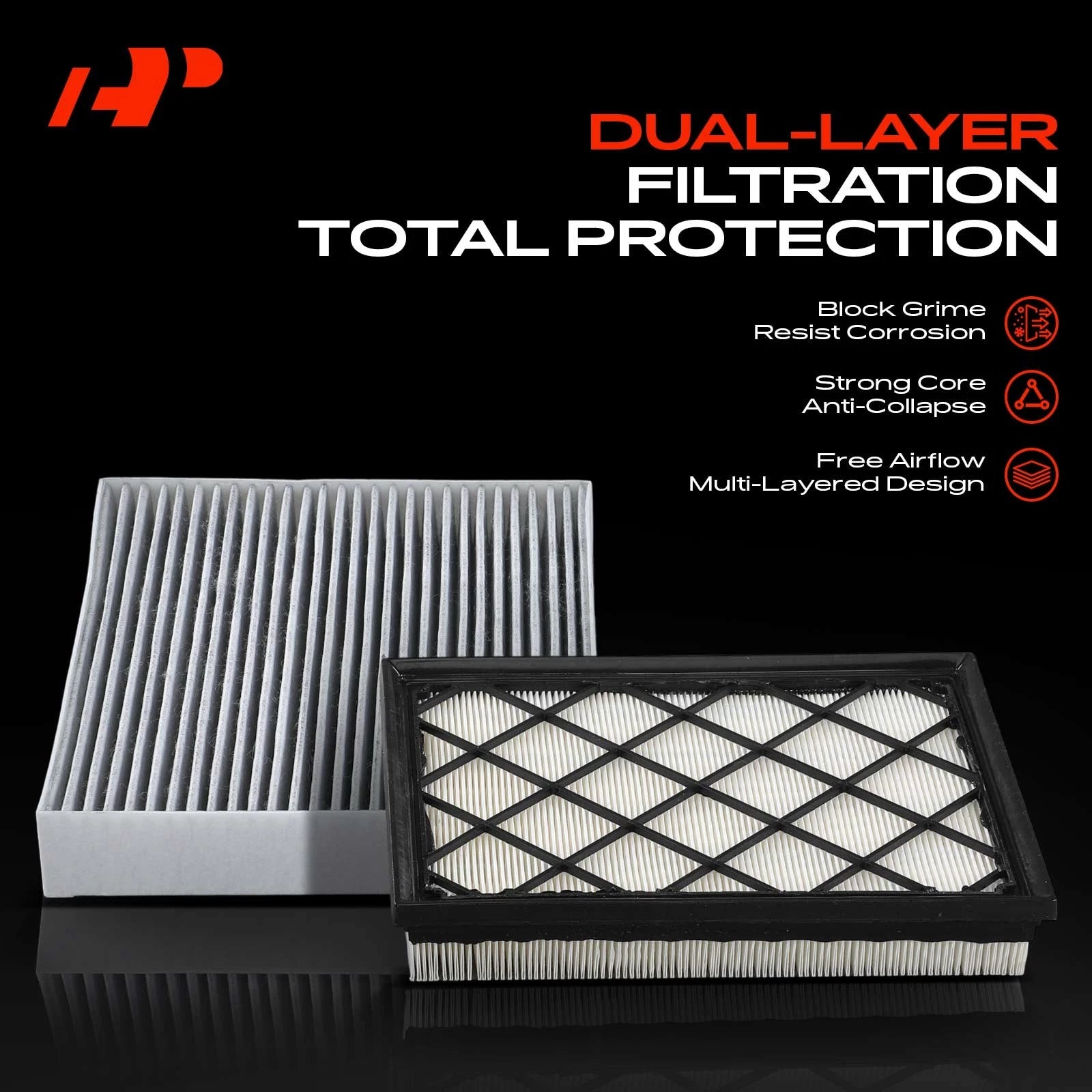 Engine & Active Carbon Cabin Air Filter for Ford Escape (2020-2022)
