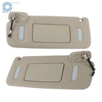 Set of 2 Gray Sun Visors for Chevrolet Silverado Sierra Tahoe Yukon (2007–2014)