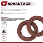 2X Oil Seal Rotary Shaft Seal FKM Rubber 35x56x10mm for Various Models