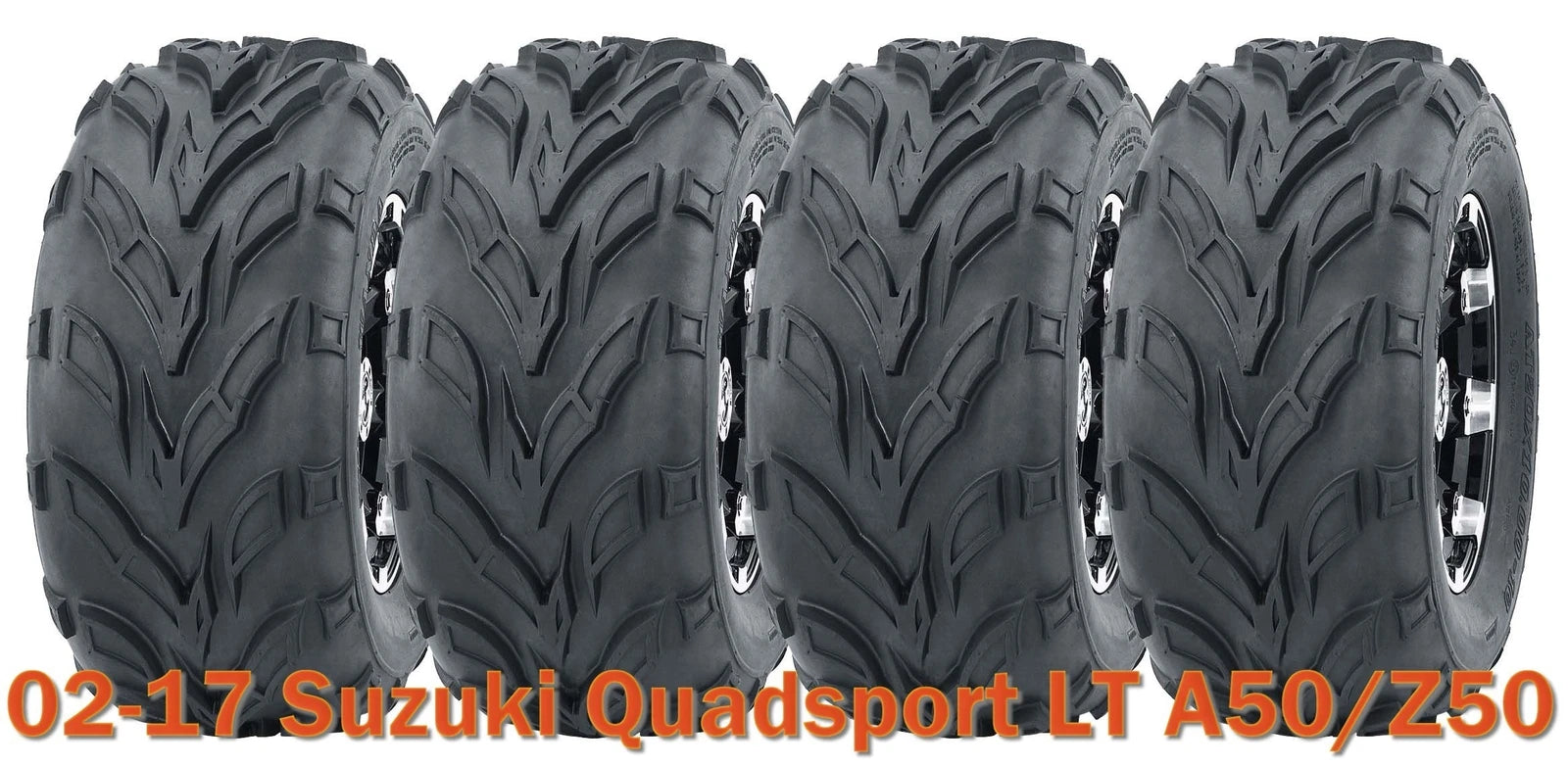 Set of 4 16x8-7 WANDA ATV Tires for Suzuki Quadsport LT A50/Z50 (2002–2017)