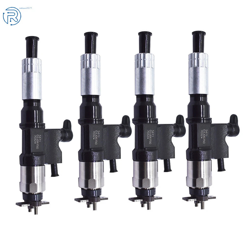 Set of 4 Fuel Injectors for Isuzu NPR NPR-HD 4HK1 5.2L (2001–2007)