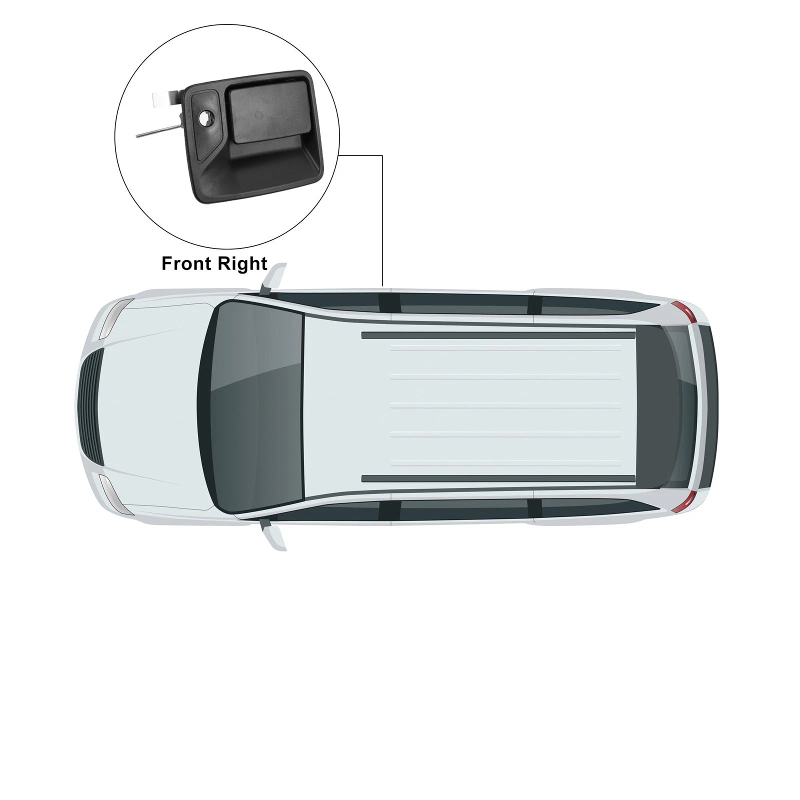 Front Right Passenger Side Exterior Door Handle for Ford Excursion (2000–2005)